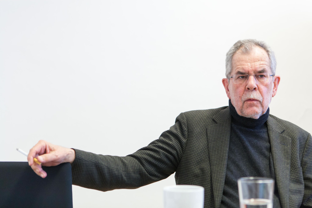 Alexander Van der Bellen im Gespräch